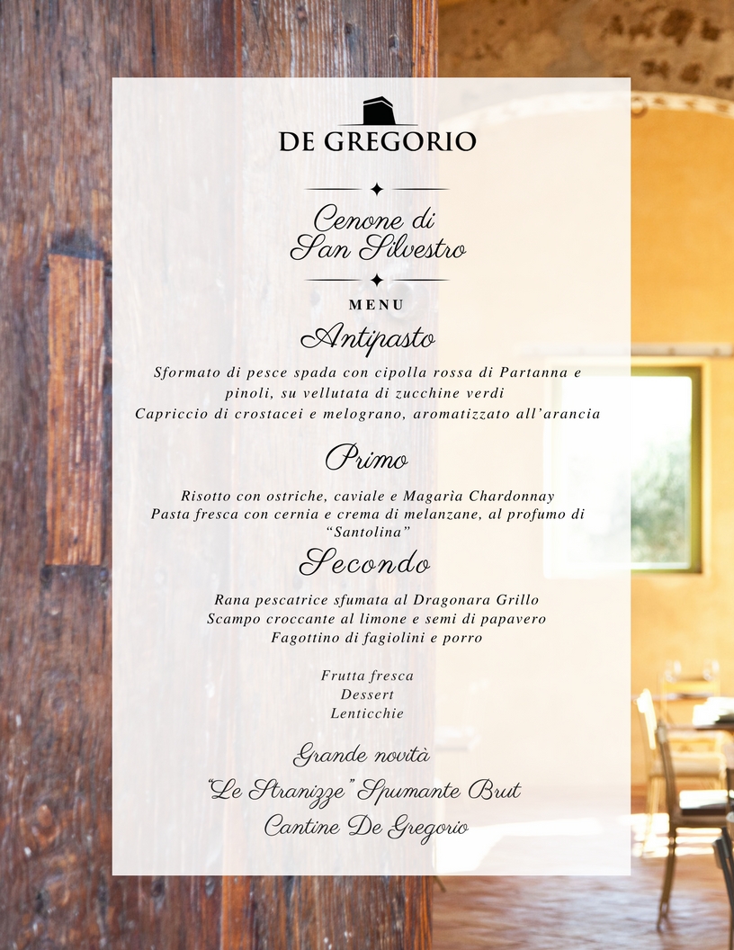 Capodanno alle Cantine De Gregorio