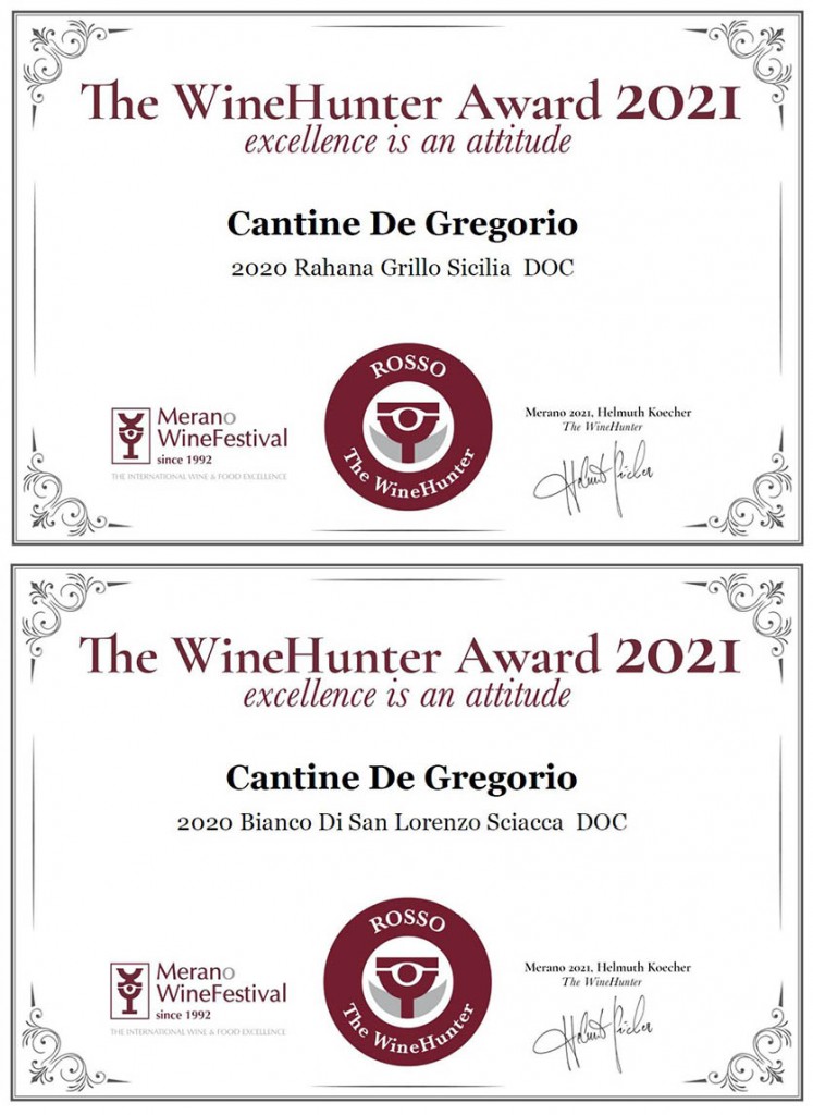 I nostri riconoscimenti al WineHunter